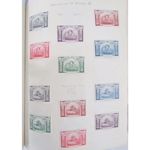 304 - GB, British Empire and World: Three albums of mint and used definitives, commemoratives, officials, ... 