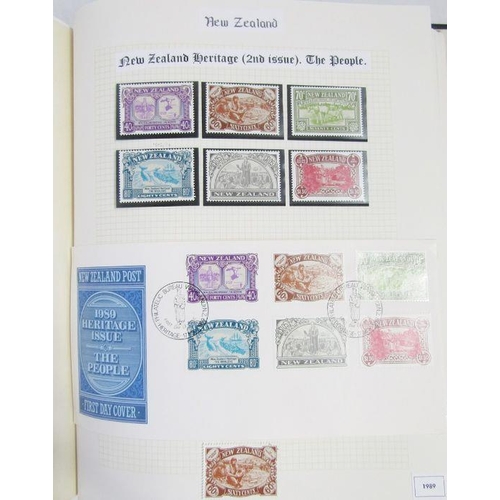 316 - New Zealand: 3 large albums and stock book of mint/used definitives and commemoratives, QV to QEII t... 