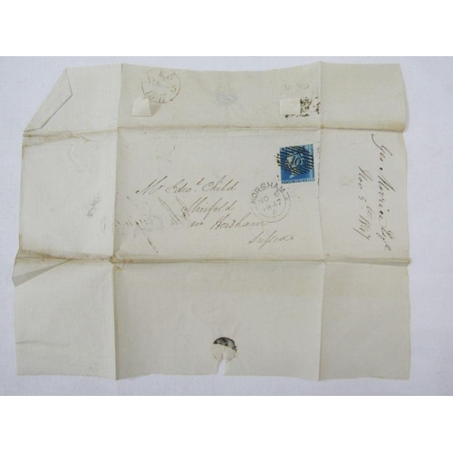 335 - GB: Victorian postal history on 6 album pages from pre-stamp to 1890 Post Office Jubilee including M... 