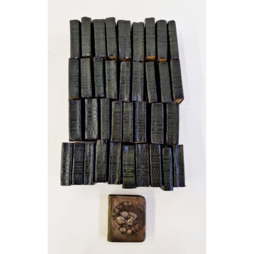 35 - Miniature Shakespeare, 36 vols, published by Allied Newspapers Ltd, full dark green leather, blindst... 