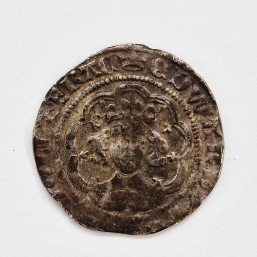 388 - Edward III (1327-1377) Half Groat, Facing crowned bust, Class F, mint mark Crown 1356, with French t... 