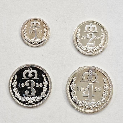 401 - Edward VIII (1936) Fantasy Maundy Set, four silver coins, Fourpence to Penny