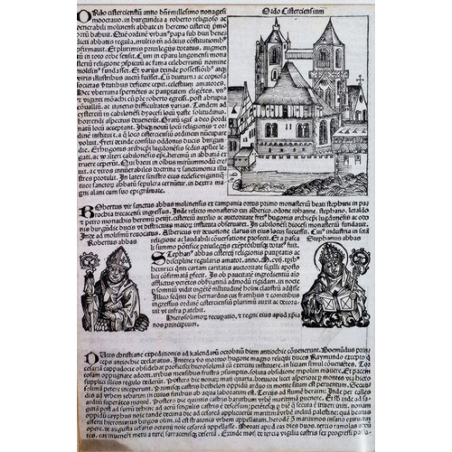 51 - Leaves from Incunabula - 
 Hartman Schedel 'Liber Chronicarum Neuremburg' July 1493, illustrated by ... 