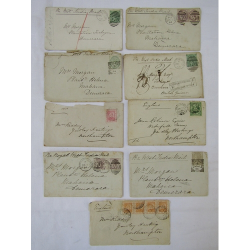 324 - GB and British Guiana: boxed collection of 37 Victorian ‘Royal West India Mail’ and other covers/fro... 