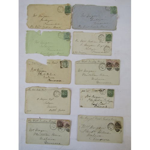 324 - GB and British Guiana: boxed collection of 37 Victorian ‘Royal West India Mail’ and other covers/fro... 