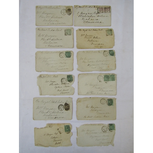 324 - GB and British Guiana: boxed collection of 37 Victorian ‘Royal West India Mail’ and other covers/fro... 