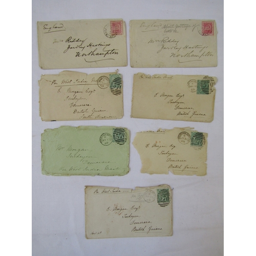 324 - GB and British Guiana: boxed collection of 37 Victorian ‘Royal West India Mail’ and other covers/fro... 