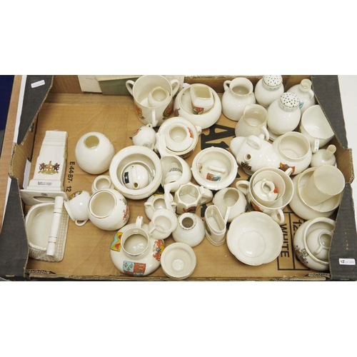 81 - Large collection of crested china, predominately W.H. Goss and related books and price guides, inclu... 