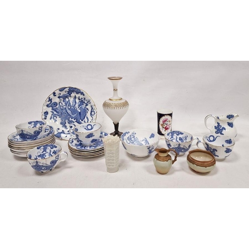 9 - 20th century Royal Worcester Blue Dragon pattern part tea-service and other items, the service compr... 