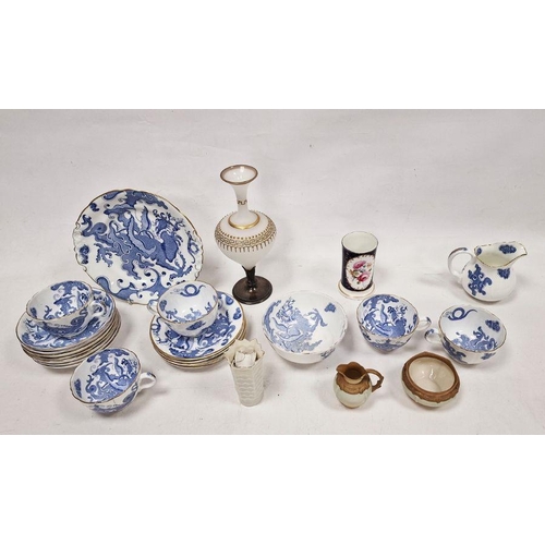 9 - 20th century Royal Worcester Blue Dragon pattern part tea-service and other items, the service compr... 