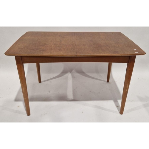 1144 - Mid-century Scandinavian teak extending dining table, 72cm high x 122cm wide x 83cm deep (unextended... 