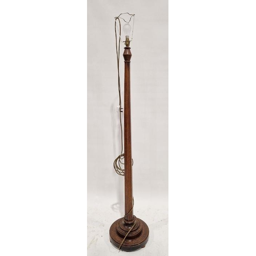 1216 - Early 20th century oak coat and umbrella stick stand of cylindrical form, 185cm high together with a... 