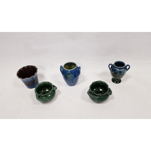 15 - Group of C H Brannam Art Pottery small vases, early 20th century, incised C.H. Brannam Barum marks, ... 