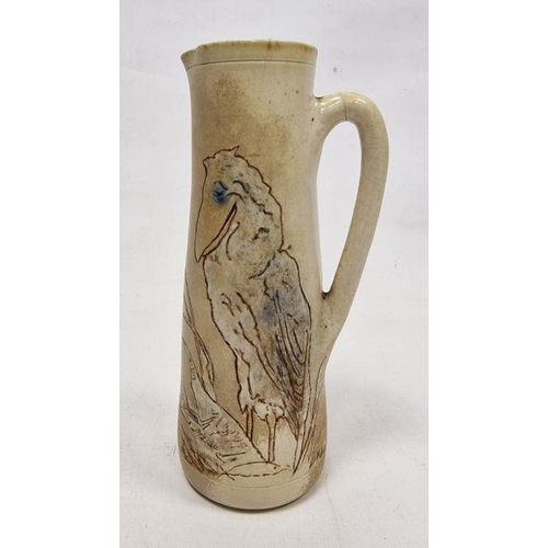 25 - Martin Brothers stoneware tapering cylindrical jug, dated 1898, incised Martin Bros/London & Southal... 