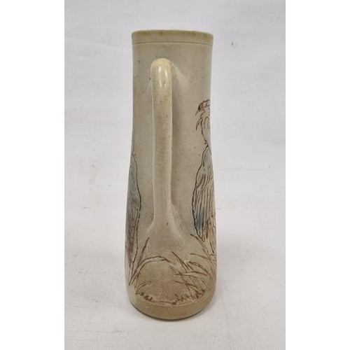 25 - Martin Brothers stoneware tapering cylindrical jug, dated 1898, incised Martin Bros/London & Southal... 