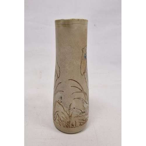 25 - Martin Brothers stoneware tapering cylindrical jug, dated 1898, incised Martin Bros/London & Southal... 