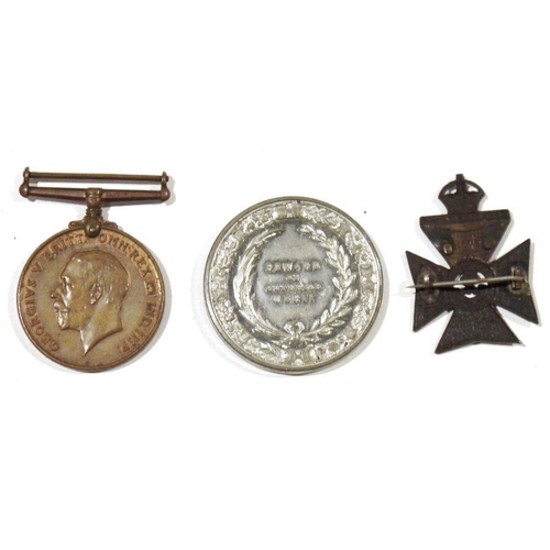 324 - WWI Mercantile Marine War Service medal to Ernest C Pritchard, a Mathematics Merit medal and another... 