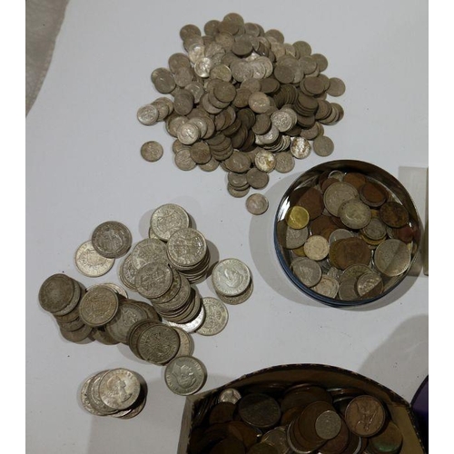 330 - Large quantity of various coins (1 tin)