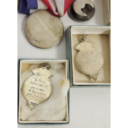 344 - Collection of silver, silver gilt and enamel cycling medals, 1940's/50's and later (1 box)