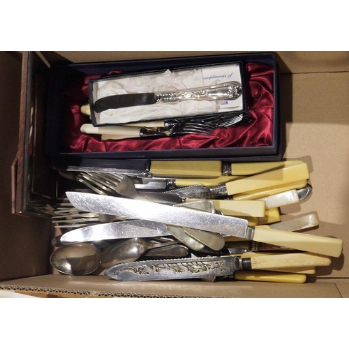 373 - Assortment of silver plated flatware to include table forks, spoons, sugar tongs, butter knives, etc... 