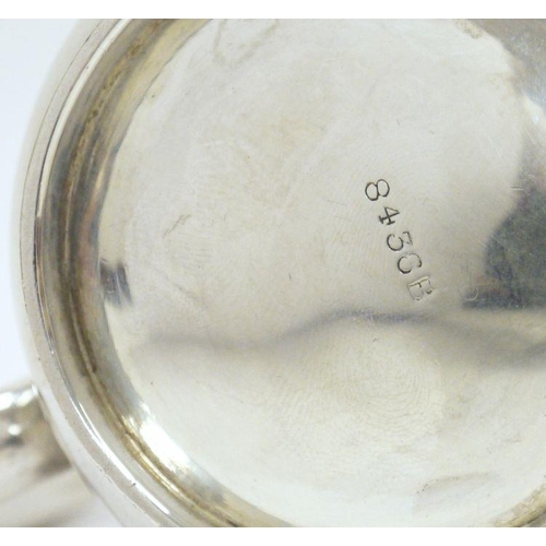 385B - Victorian tapering cylindrical silver mug, engraved with the conjoined initials HM/HL, the interior ... 