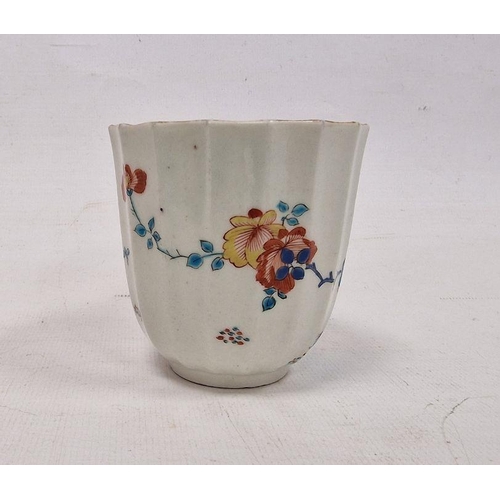 62 - Worcester kakiemon Sir Joshua Reynolds pattern fluted coffee-cup, circa 1770, blue fret seal mark, p... 