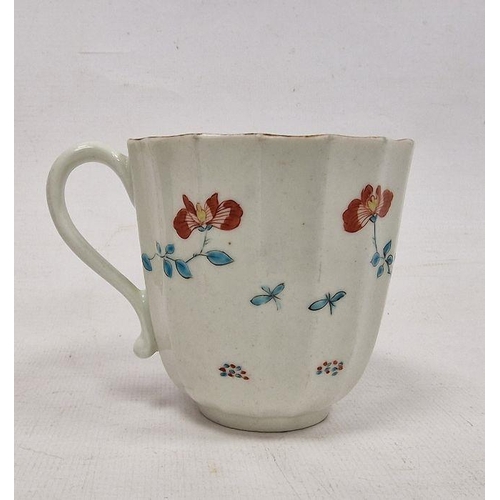 62 - Worcester kakiemon Sir Joshua Reynolds pattern fluted coffee-cup, circa 1770, blue fret seal mark, p... 