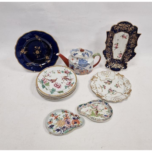 66 - Group of early-mid 19th Century Mason's Patent Ironstone dinner and teawares, including: an oval tea... 