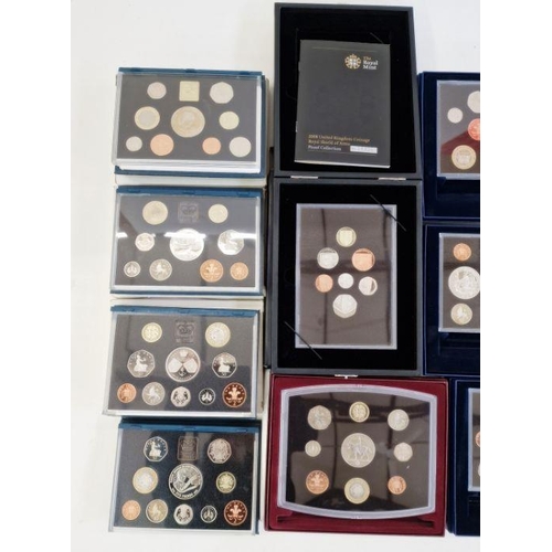 753A - Elizabeth II (1952-2022). Proof Sets (12) Set Dates; 1996, 1997, 1998, 1999, 2000, 2002, 2004, 2005,... 