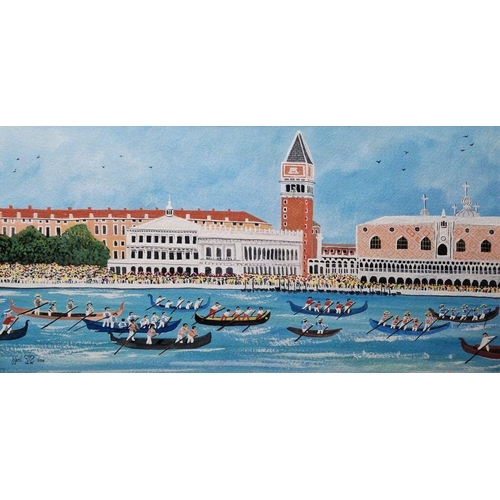 764 - J S Joel(?) 

Pair gouache and watercolour drawings  Venetian scenes, signed and dated 1990, 15cm x ... 