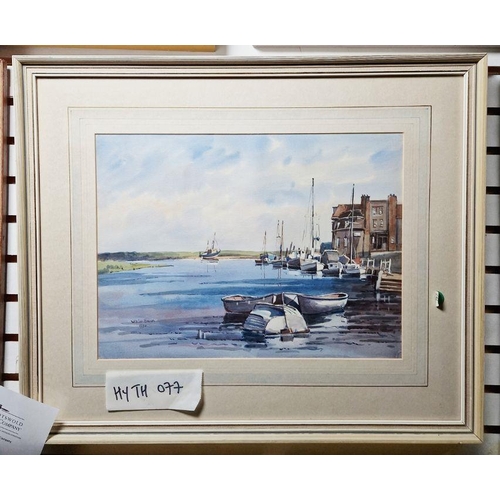 780 - William Brown (21st century)
 Watercolour on paper 
 Boats in harbour, signed and dated 1980 lower l... 