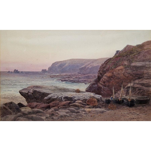 780A - James Jackson Curnock (1839-1892)
 Watercolour
 Coastal scene, signed lower left, 30.5cm x 49cm