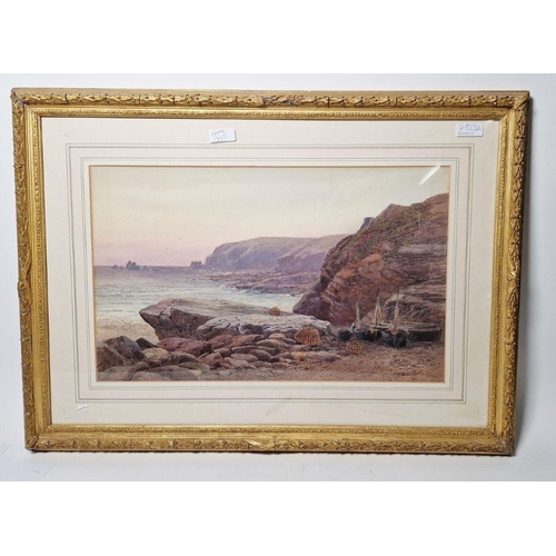 780A - James Jackson Curnock (1839-1892)
 Watercolour
 Coastal scene, signed lower left, 30.5cm x 49cm