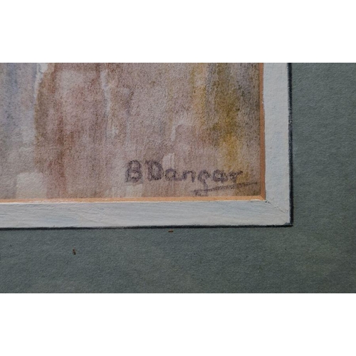 788 - Barbara Dangar (20th century) 
 Three watercolours on paper 
 Each painted with a river landscape, t... 