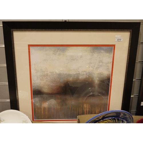 1327 - Five framed and glazed contemporary prints, each with abstract landscapes, largest 89cm square (5)