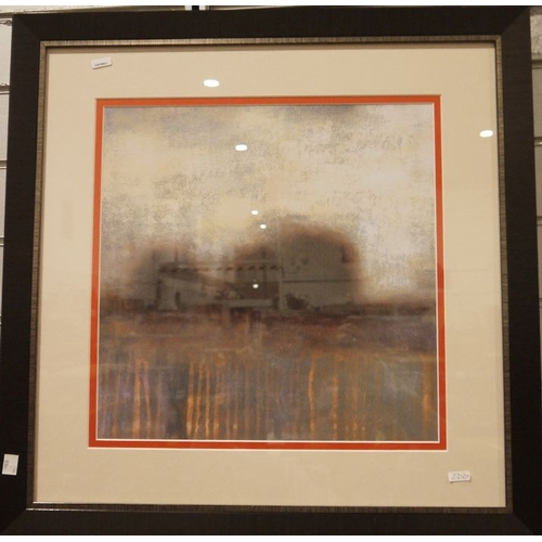 1327 - Five framed and glazed contemporary prints, each with abstract landscapes, largest 89cm square (5)