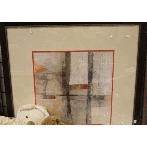 1327 - Five framed and glazed contemporary prints, each with abstract landscapes, largest 89cm square (5)