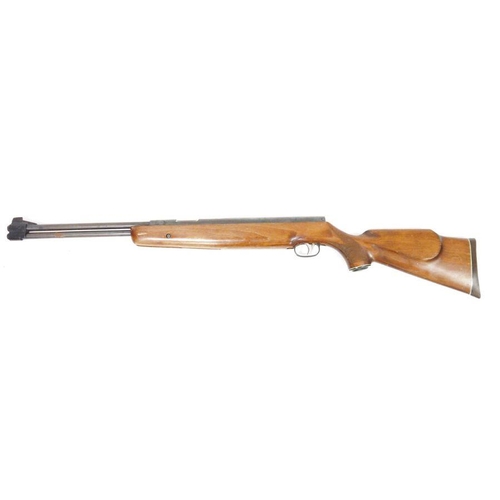 176 - Weirauch HW77 .22 underlever air rifle with chequered semi-pistol grip, sling mounts, raised cheek p... 