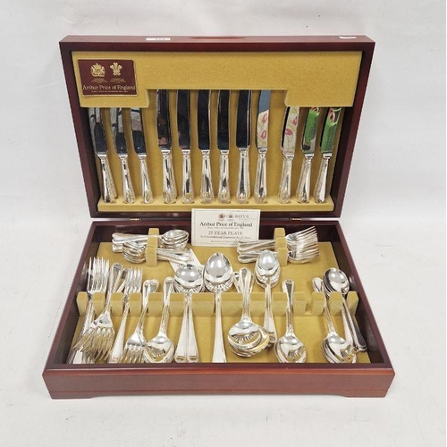 273 - 20th century canteen of silver-plated cutlery by Arthur Price of England, to include forks, knives a... 