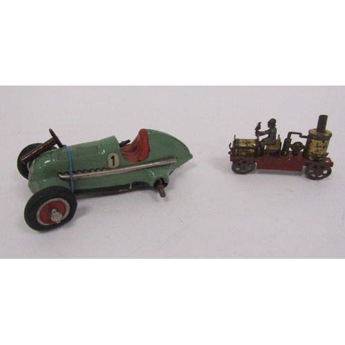 Schuco Studio 1050 tinplate clockwork racing car together with Paya ...