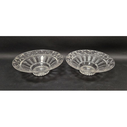 64 - Pair of Stuart & Sons flared cylindrical bowls by Ludwig Kny, circa 1930s, each with etched marks, o... 