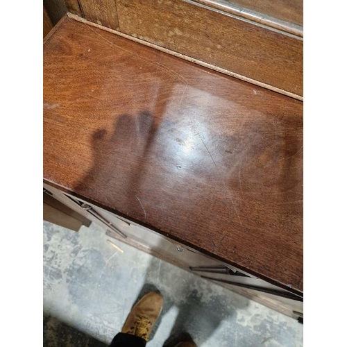 1054 - Victorian mahogany Gothic Revival-style library bookcase, having a moulded cornice over a pair of ba... 