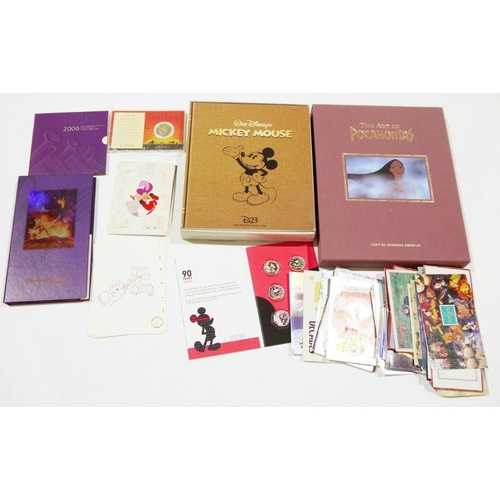 137 - Collection of Walt Disney related ephemera including commemorative coin sets for 90 years of Mickey ... 