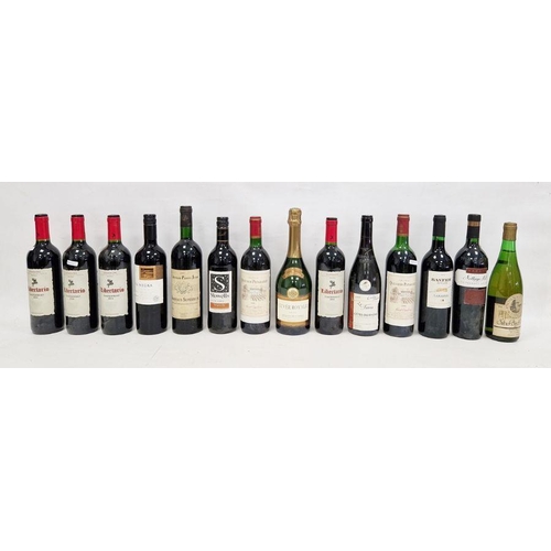 247 - Collection of 14 various wines including 1993 Collection Pierre Jean Bordeaux, two of Chateau Queyro... 