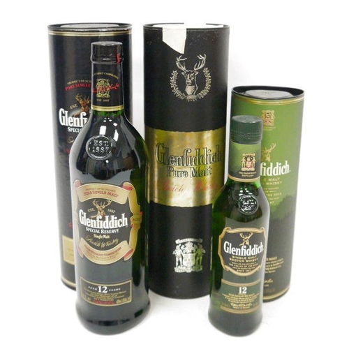 249A - One litre of Glenfiddich Special Reserve aged 12 years in presentation tube, a vintage export only G... 