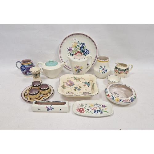 33 - Collection of Poole and Honiton Pottery, circa 1930 and later, printed, painted and impressed marks,... 