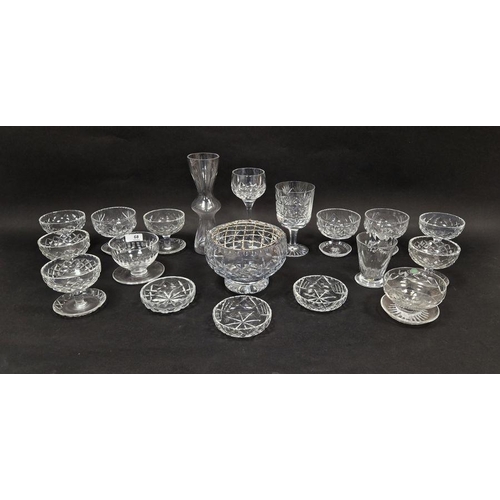 68 - Assorted cut glass tablewares by Stuart, Edinburgh crystal and others, including eleven footed desse... 