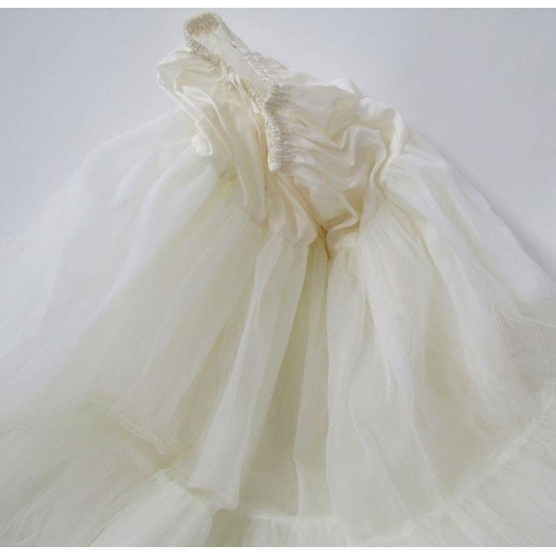 Droopy and Brown' labelled cream slub silk strapless wedding dress with  matching bolero top, unders