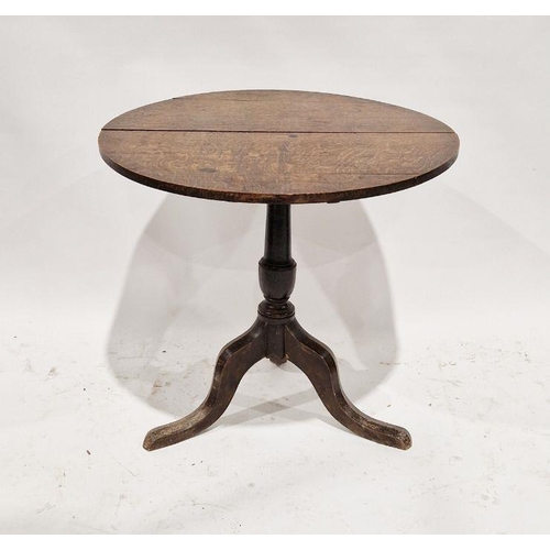 1103A - Georgian oak circular tilt-top table on tripod base