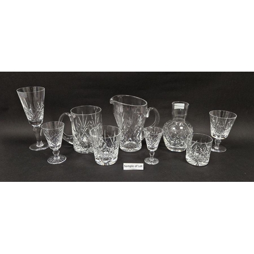 117A - Collection of 20th century cut glassware, to include Dartington wine glasses, Royal Doulton Sherry g... 